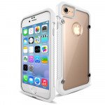 Wholesale iPhone 7 Plus Clear Defense Hybrid Case (White)